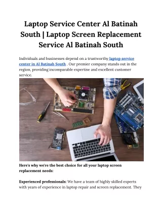 Laptop Service Center Al Batinah South _ Laptop Screen Replacement Service Al Batinah South