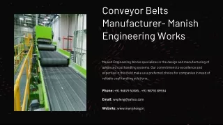 Conveyor Belts Manufacturer, Best Conveyor Belts Manufacturer