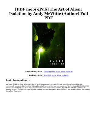 [PDF] Download The Art of Alien: Isolation $BOOK^ By  Andy McVittie (Author)
