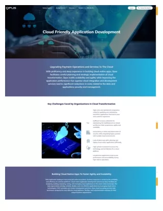 Cloud-Friendly Application Development - Opus Technologies