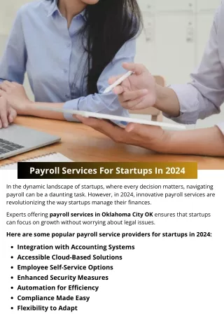 Payroll Services For Startups In 2024