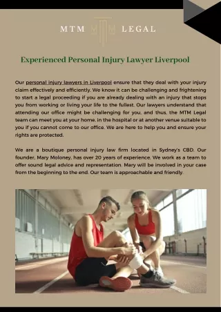 Experienced Personal Injury Lawyer Liverpool