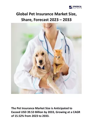 Global Pet Insurance Market