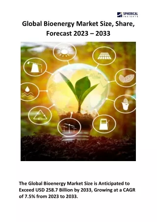 Global Bioenergy Market Size