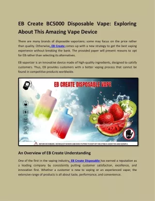 EB Create BC5000 Disposable Vape