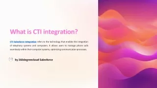 Cti Salesforce Integration 360 Degree Cloud