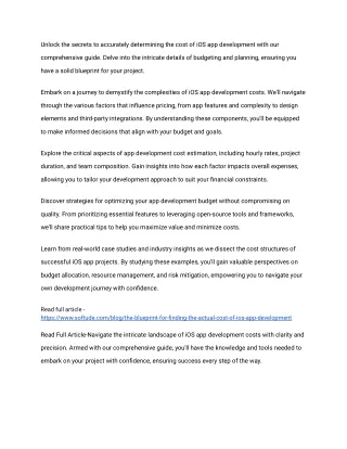 Decoding iOS App Development Costs: Your Blueprint to Budgeting Success