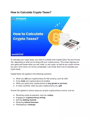 How to Calculate Crypto Taxes