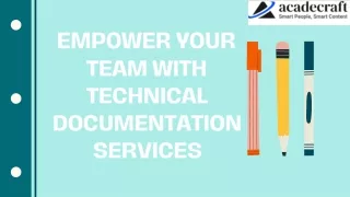 Empower Your Team with Technical Documentation Services