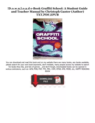 (Download Ebook) Graffiti School: A Student Guide and Teacher Manual READ B.O.O.