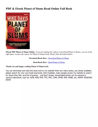 Download EBOoK@ Planet of Slums [PDFEPub] By  Mike Davis (Author)