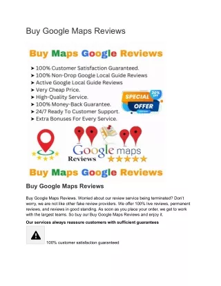 Buy Google Maps Reviews