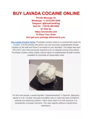 _BUY LAVADA COCAINE ONLINE