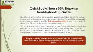 Expert Tips to Troubleshoot QuickBooks Error 6209