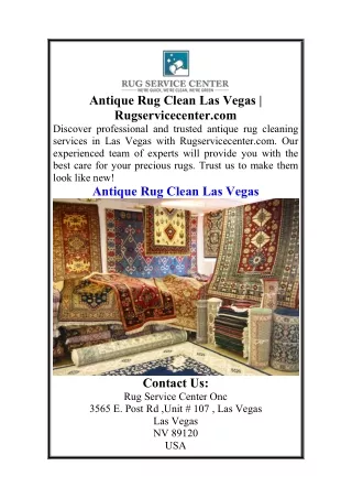 Antique Rug Clean Las Vegas  Rugservicecenter.com