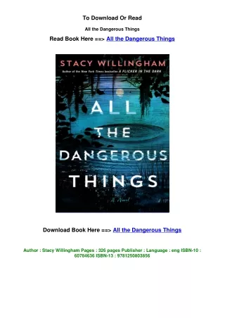 ePub DOWNLOAD All the Dangerous Things by Stacy Willingham