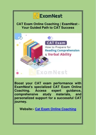 Cat Exam Online Coaching