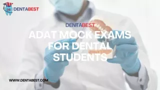 Prepare for Success ADAT Mock Exams for Dental Students