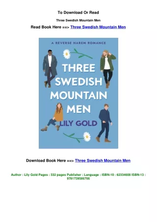 DOWNLOAD ePub Three Swedish Mountain Men By Lily Gold