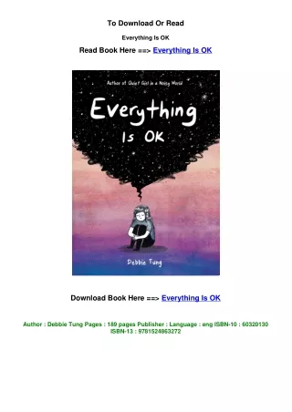 epub download Everything Is OK By Debbie Tung