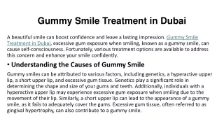 Gummy Smile Treatment in Dubai