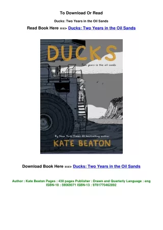 download epub Ducks: Two Years in the Oil Sands by Kate Beaton