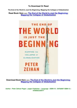 download Pdf The End of the World Is Just the Beginning: Mapping the Collapse of