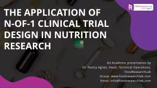 The Application of N-of-1 clinical trial design in nutrition research