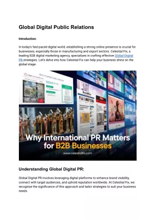 Global Digital Public Relations