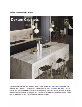 Dekton Countertops _ K Cabinetry