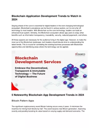 How Adopting Blockchain App Development Trends Drives Competitiveness