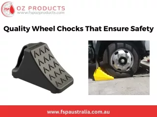 Quality Wheel Chocks That Ensure Safety