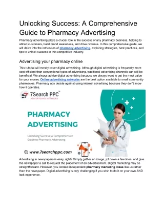 Unlocking Success_ A Comprehensive Guide to Pharmacy Advertising