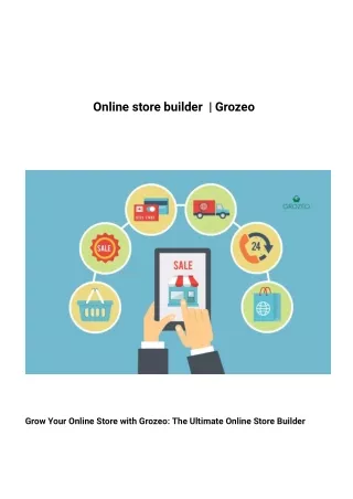 Online store builder - Grozeo