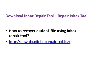 Download inbox repair tool | Inbox repair tool