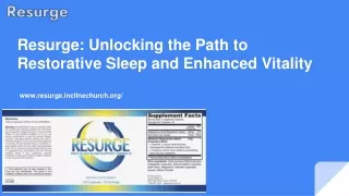 Revitalize Your Sleep with Resurge: Unlock the Key to Restorative Rest