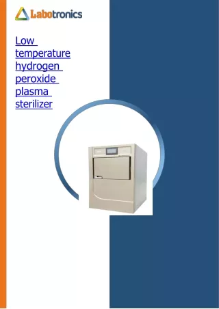 Low-temperature-hydrogen-peroxide-plasma-sterilizer