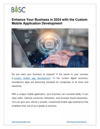 Enhance Your Business in 2024 Mobile Application Development