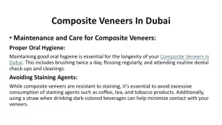 Composite Veneers In Dubai