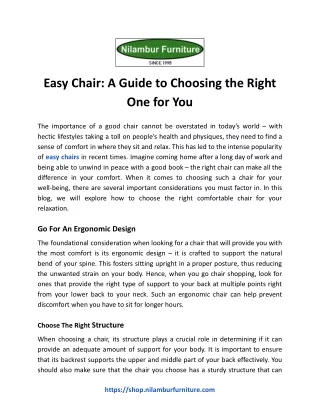 Easy Chair_ A Guide to Choosing the Right One for You - 18 March