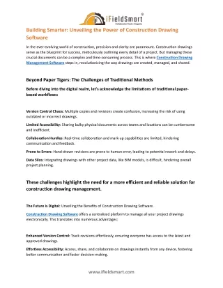 Building Smarter Unveiling the Power of Construction Drawing Software