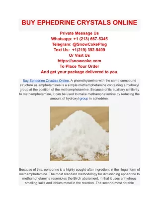 BUY EPHEDRINE CRYSTALS ONLINE