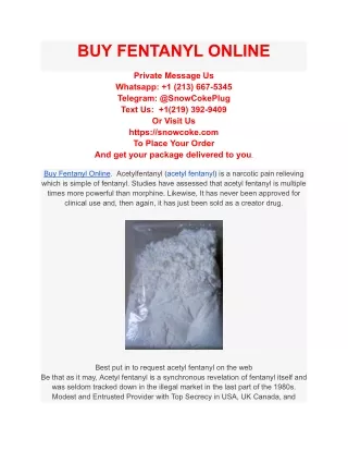 BUY FENTANYL ONLINE