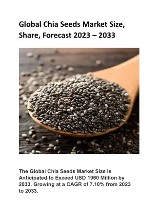 Global Chia Seeds Market