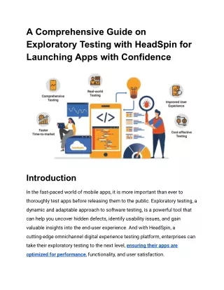 A Comprehensive Guide on Exploratory Testing with HeadSpin for Launching Apps with Confidence