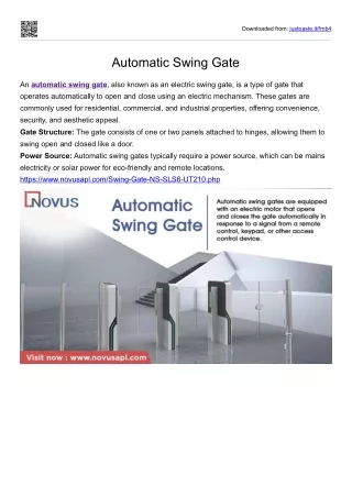 Automatic Swing Gate