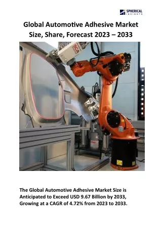Global Automotive Adhesive Market Size