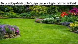 Step-by-Step Guide to Softscape Landscaping Installation in Riyadh