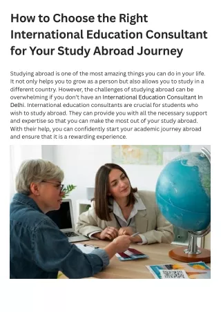 How to Choose the Right International Education Consultant for Your Study Abroad Journey
