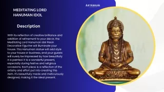 Buy Meditating Lord Hanuman Idol Online In India – theartarium